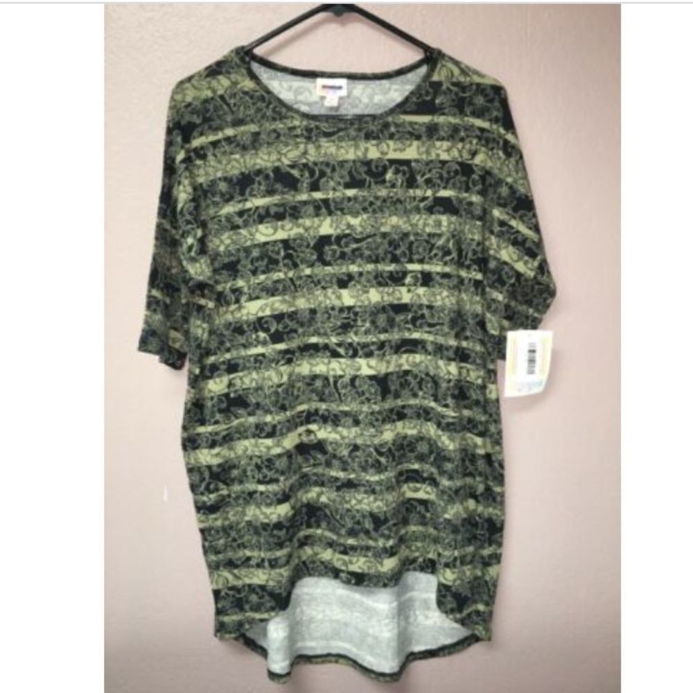 LuLaRoe Irma XS Womens Black Floral NWT